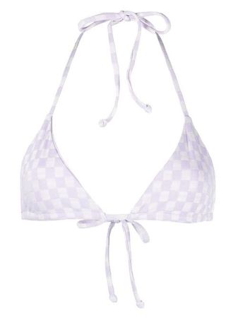 Frankies Bikinis Checkerboard Triangle bikini-top - Farfetch