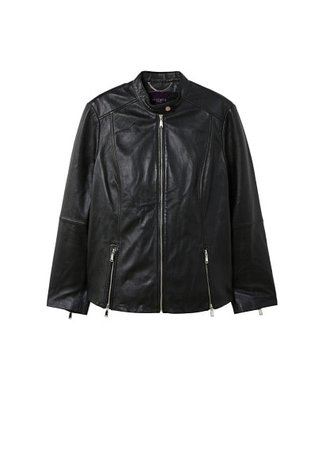 Violeta BY MANGO Zip leather jacket