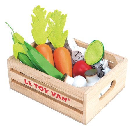 Vegetables '5 a Day' Crate | Wooden Play Food Toys – Le Toy Van