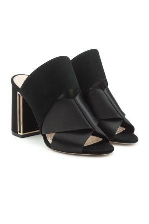 Nini Mules in Satin and Suede Gr. IT 38