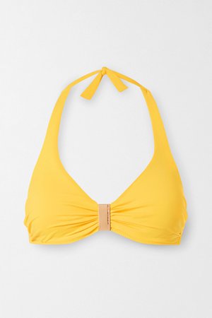 Yellow Provence embellished bikini top | Melissa Odabash | NET-A-PORTER