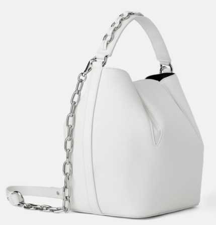 Zara white bucket bag