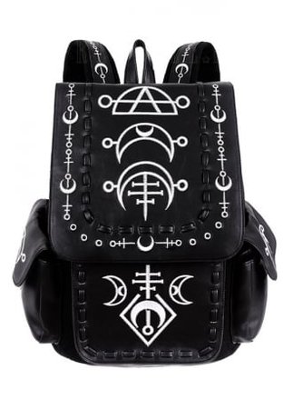 RESTYLE Runic Moon White Gothic Backpack