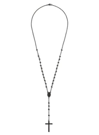 Black Rosary Necklace* - TOPMAN