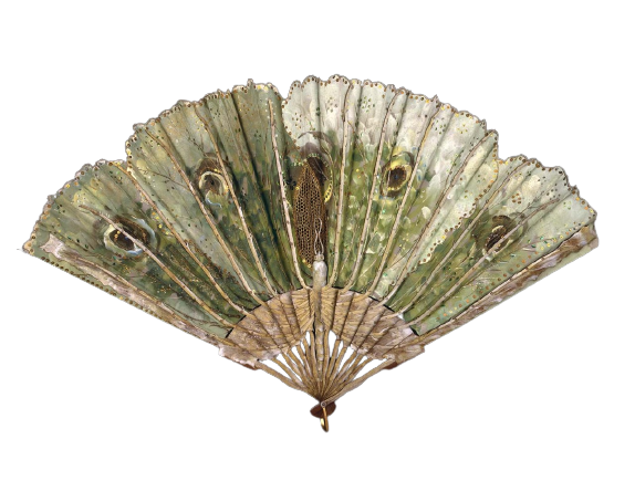 Luna Moth Fan (circa 1890). Painted by George Keiswetter for Allen Fan Company ( 1885–1910 )