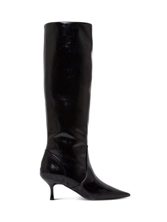 Pollini High Patent Leather Boots