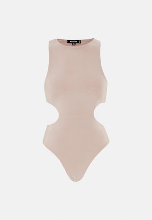 Sand Seam Free Cut Out Side Bodysuit | Missguided