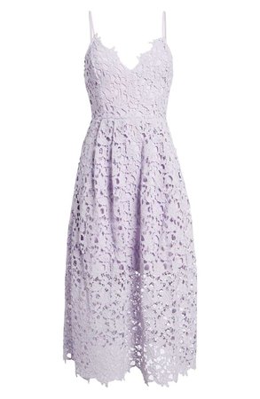 ASTR the Label | Lace Midi Dress in Lilac