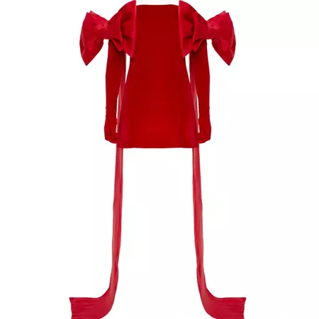 Red Velvet Cupid Dress, Gloves & Red Train Bows | Miscreants | Wolf & Badger