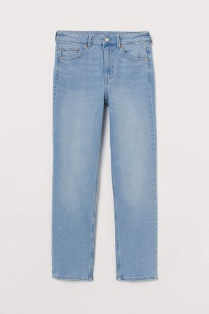 Straight High Ankle Jeans - Blue