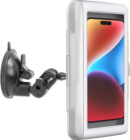 Amazon.com: Oceavity Shower Phone Holder with Waterproof Sound Diaphragm, Multi-Directional Dual 360 Degree Rotating Suction Cup Phone Mount in Bathroom Wall Kitchen, for iPhone 14 13 12 Pro/Max Samsung Up to 7" : Cell Phones & Accessories