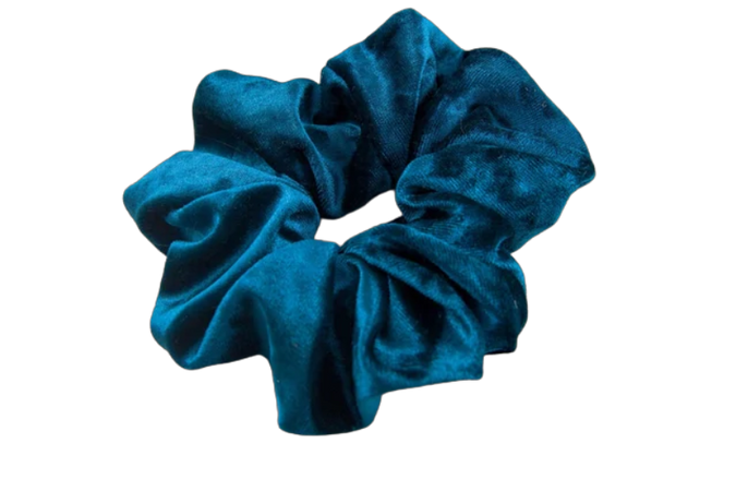 Turquoise Velvet Scrunchie | Velvet Scrunchie | Blue Green Hair Accessories | maid of honour gift | Velvet Fabric | Easter gift