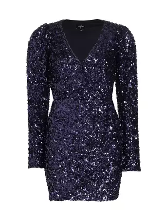 Shop Line & Dot Midnight Mini Dress | Saks Fifth Avenue