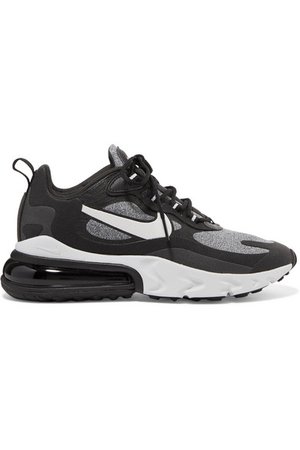 Nike | Air Max 270 React neoprene and faux leather sneakers | NET-A-PORTER.COM