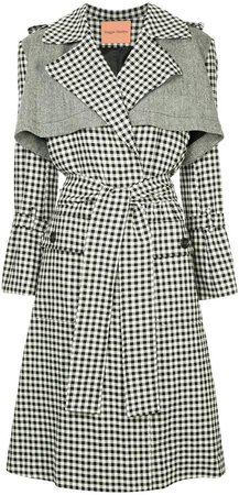 Maggie Marilyn gingham trench coat