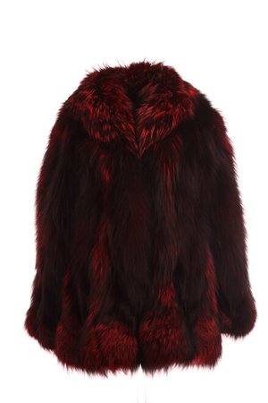 Waist Length Red Fox Fur Coat