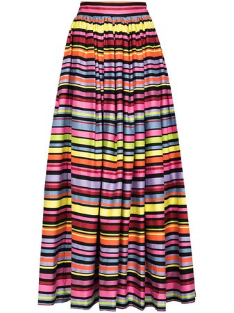 Mira Mikati striped gathered maxi skirt - FARFETCH