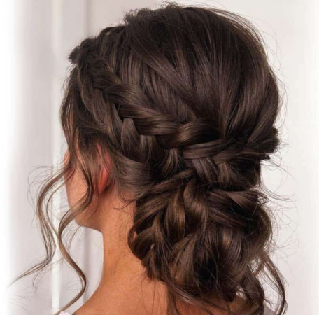 low messy bun hairstyle