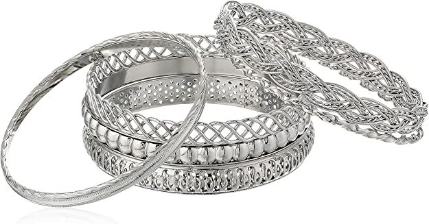 Amazon.com: GUESS 7 Piece Textured Bangle Bracelet: Clothing, Shoes & Jewelry