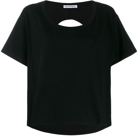 cropped cut-out back T-shirt