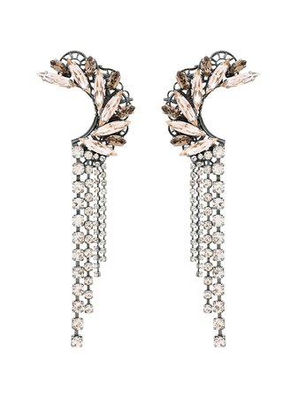 Anton Heunis Swarovski Crystal-Embellished Drop Earrings GGM321EARRING Silver | Farfetch