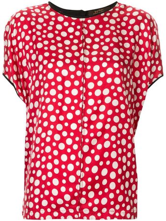 Pre-Owned silk polka dots blouse