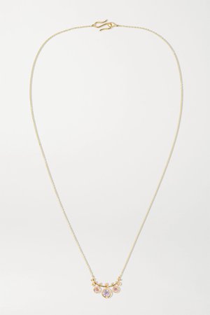 Gold Bubble Kimono 14-karat gold multi-stone necklace | Alice Cicolini | NET-A-PORTER