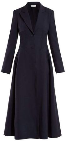 Alfonso Single Breasted Wool Blend Coat - Womens - Navy