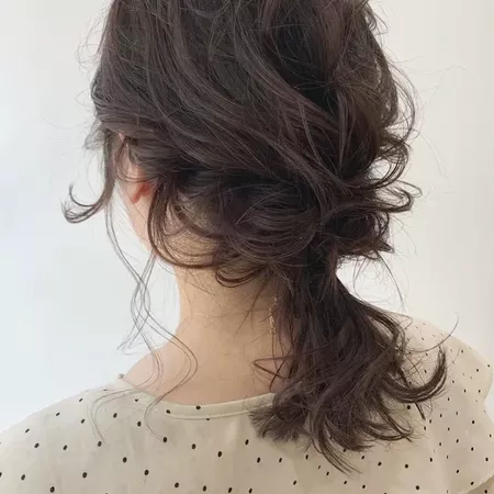 low short hair ponytail