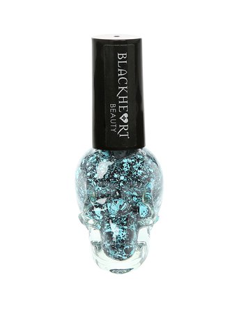 Blackheart Beauty Nail Polish "Black & Blue Splatter"