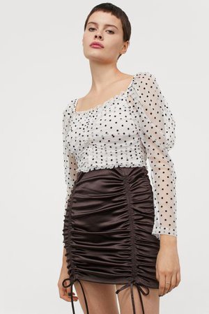 Draped Skirt - Black - Ladies | H&M US