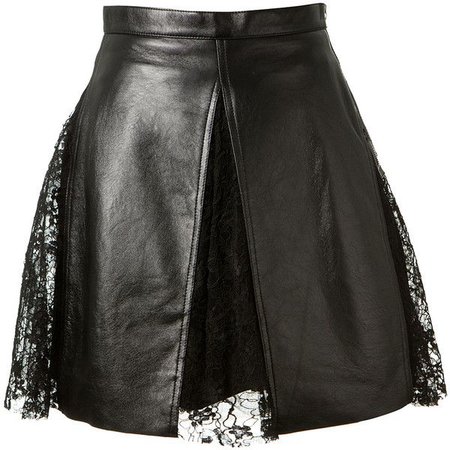 leather lace skirt