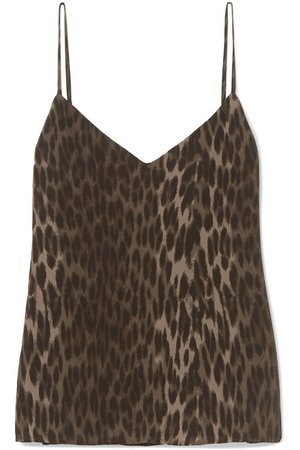 L'Agence | Jane leopard-print silk crepe de chine camisole | NET-A-PORTER.COM