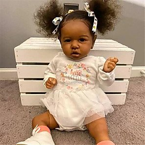 22 inch Reborn Doll Baby & Toddler Toy Reborn Baby Doll Baby Girl Saskia lifelike Hand Made Simulation Hand Applied Eyelashes Floppy Head Cloth Silicone Vinyl with Clothes and Accessories for Girls 2020 - US $95.99