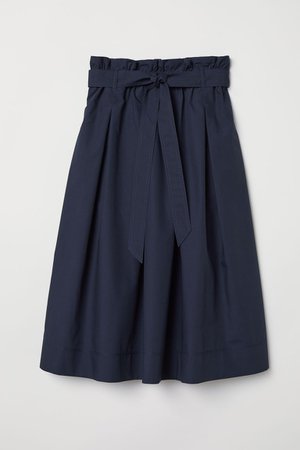 Calf-length Skirt - Dark blue - Ladies | H&M CA