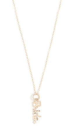 Alison Lou 14k Bride Charm Necklace | SHOPBOP
