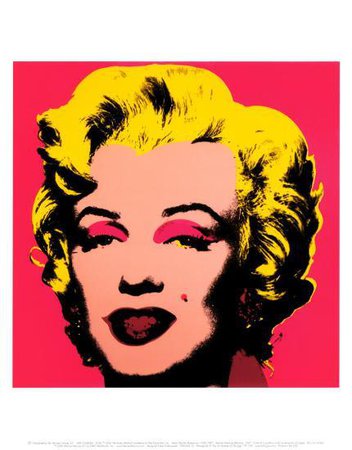 Andy Warhol print, Marilyn red www.art.com