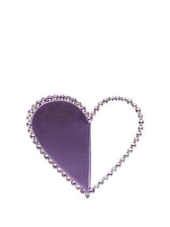L'Alingi Love heart-shaped Satin Clutch Bag - Farfetch