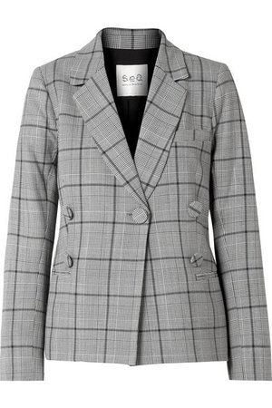 SEA | Bacall checked woven blazer | NET-A-PORTER.COM