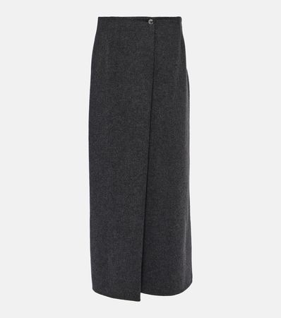 Wool Blend Maxi Skirt in Grey - Givenchy | Mytheresa