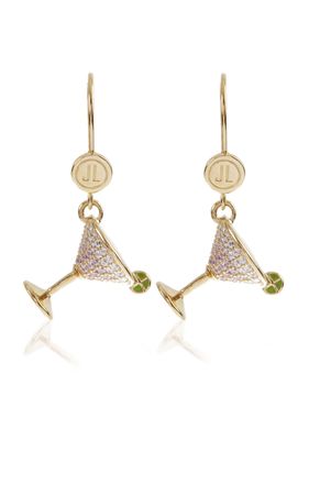 Cosmo Martini 14k Gold-Plated Earrings By Judith Leiber | Moda Operandi