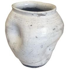 (1) Pinterest - Vintage White Raku Pot Planter ($46) ❤ liked on Polyvore featuring fillers and vases | png