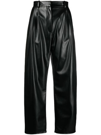 Shop A.W.A.K.E. Mode faux leather wide leg trousers with Express Delivery - FARFETCH