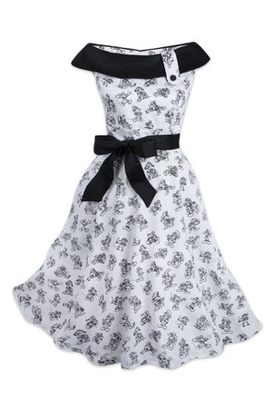 black and white Disney Mickey dress
