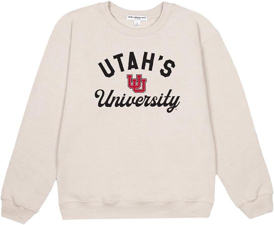 Suburban Riot University of Utah Official Classic Script Willow Women's Long Sleeve Fleece Sweatshirt (X-Small) at Amazon Women’s Clothing store