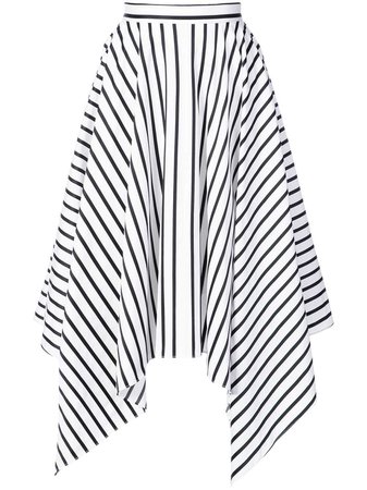Adam Lippes Striped Asymmetrical Skirt - Farfetch