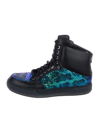 Alejandro Ingelmo Embossed Leather Tron High-Top Sneakers - Shoes - WA620780 | The RealReal