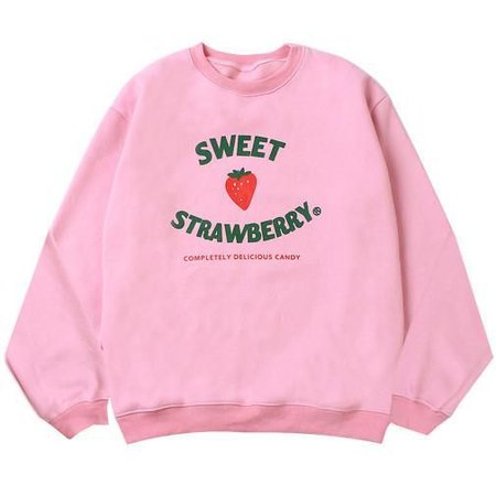 pink strawberry pullover