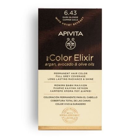Apivita My Color Elixir 6.43 Βαφή Μαλλιών Ξανθό Σκούρο Χάλκινο Μελί - | thepharmacylab.gr
