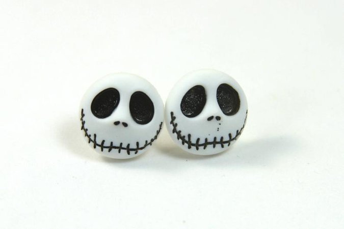 Halloween earrings Jack skellington earrings Skull earrings | Etsy